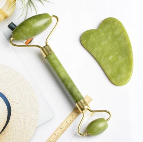 Kit Rodillo Facial de Jade + Guasha Lifting