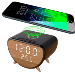 Reloj con cargador inalámbrico parlante