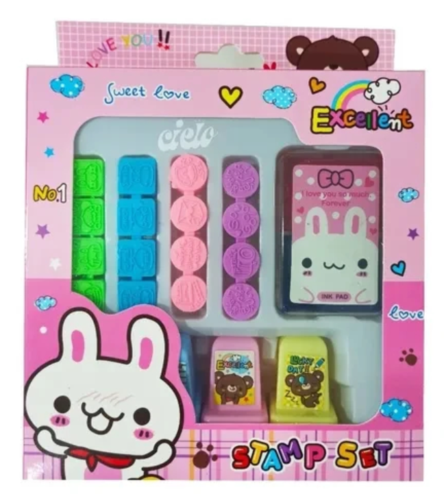 Set Sellos Infantiles Princesas 21Pcs